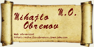 Mihajlo Obrenov vizit kartica